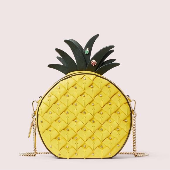 Kate Spade ♠️ RARE Picnic Pineapple Crossbody Leather Novelty Purse Handbag Bag - Picture 15 of 15